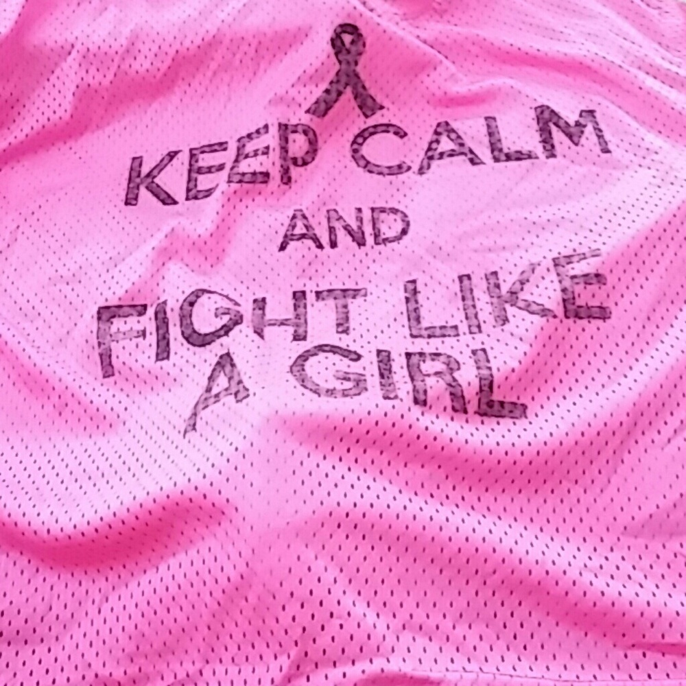 Pink and black tanktop